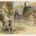 Forest of Fontainebleau: A Peasant outside a Church under Trees